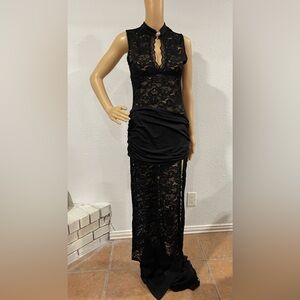 Elegant Black Lace Sleeveless Top